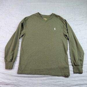 Polo by Ralph Lauren Olive Long Sleeve Tee 10/12 Boys